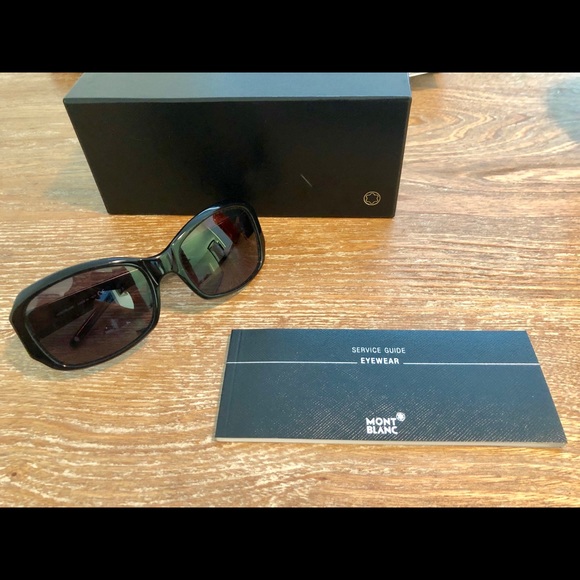 Mont Blanc Women Sunglasses Black Italy silver - Picture 1 of 8